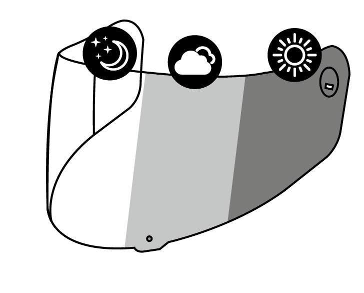 X-SPIRIT III CWR-1 PHOTOCROMIC VISOR