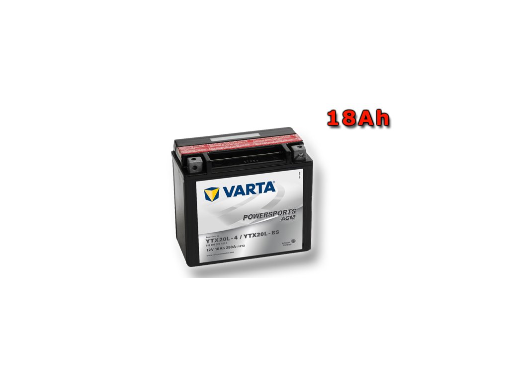 Motobatéria VARTA YTX20L-BS, 18Ah, 12V Motobatéria VARTA YTX20L-BS, 18Ah, 12V