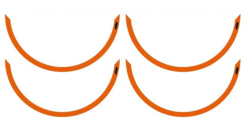 Wheel rim sticker kit