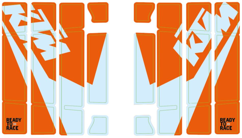 Radiator protection grille sticker kit