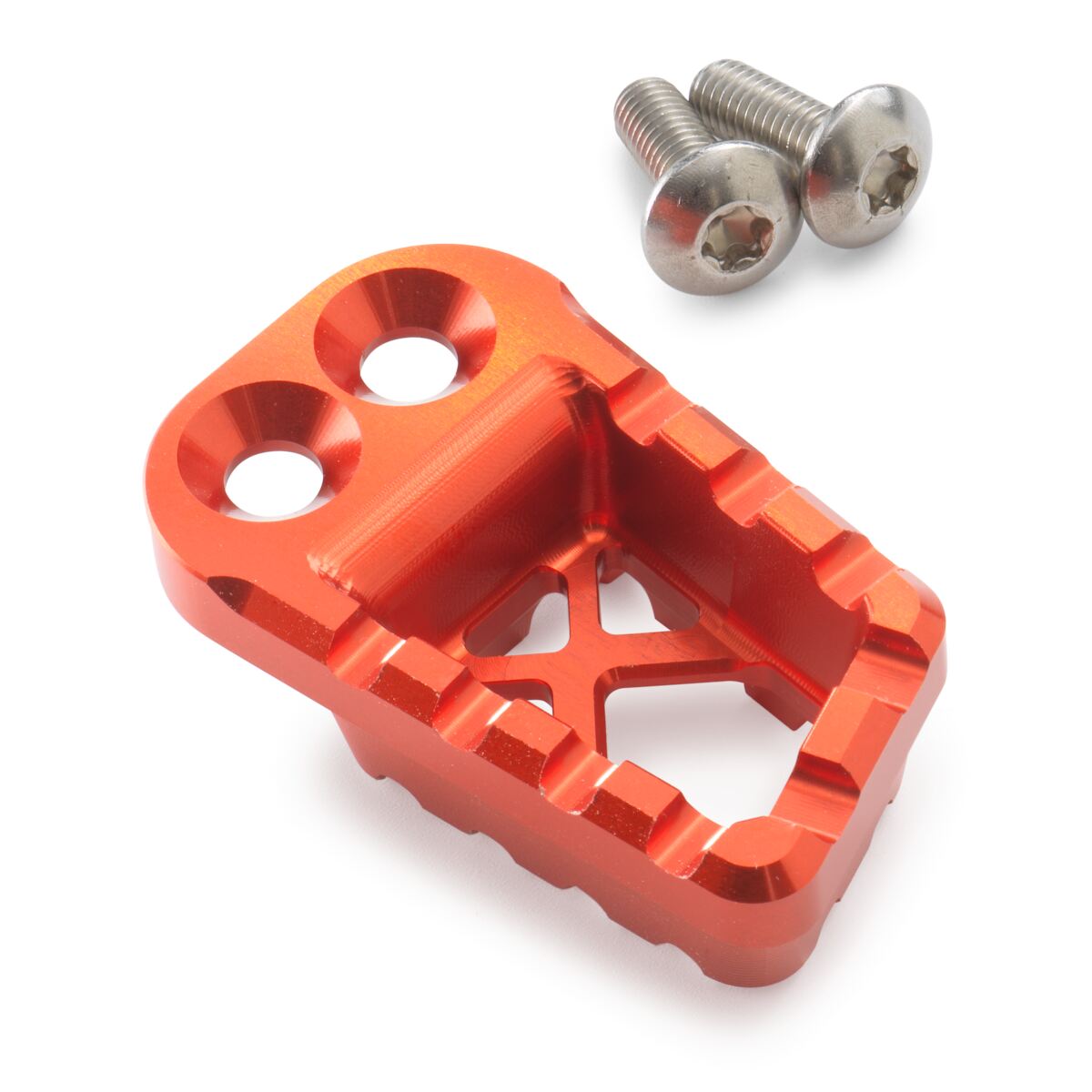 Foot brake lever step plate