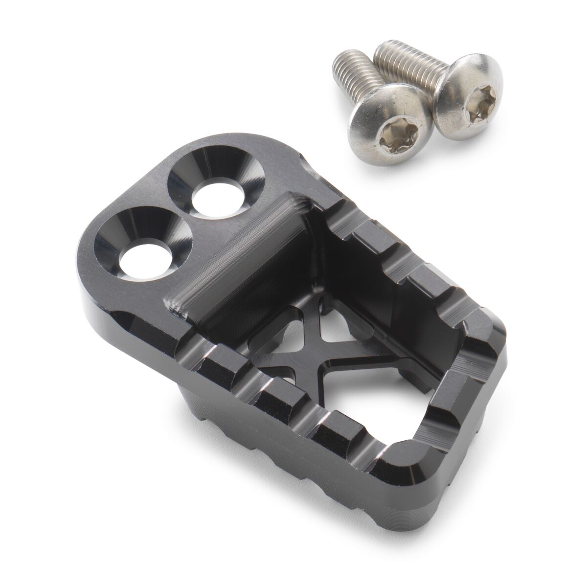 Foot brake lever step plate