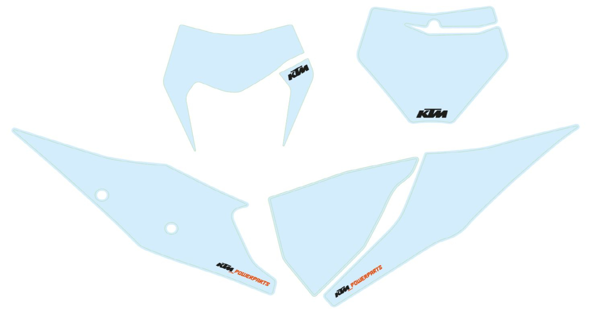 Startnummernfelder weiß KTM