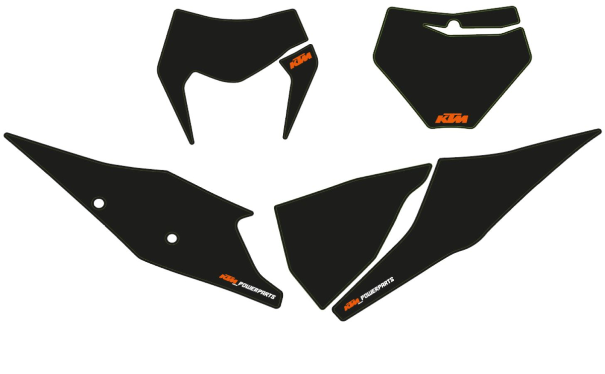 Startnummernfelder schwarz KTM